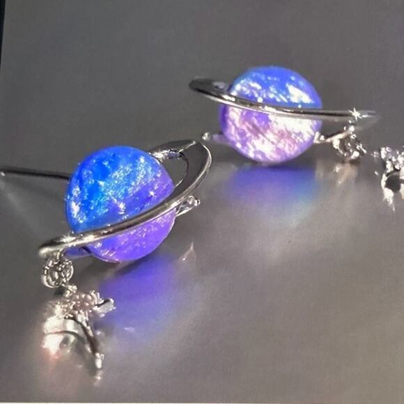 No Brand Jewelry - Planet design star sparkling Stud Earrings